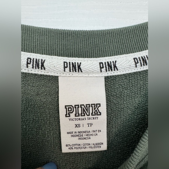 Victoria's Secret PINK Green Sweatshirt - Picture 3 of 5